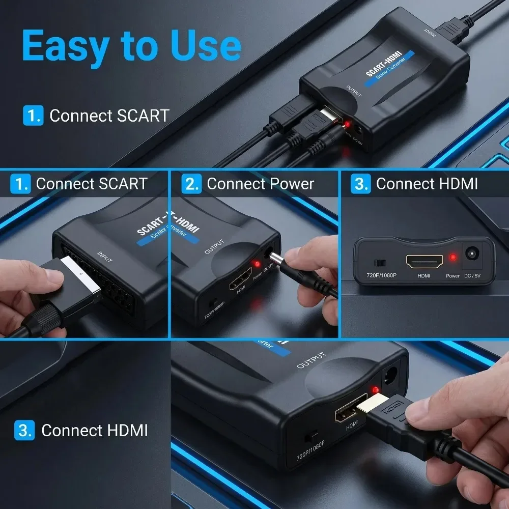 SCART naar HDMI-compatibele co - Scart To Hdmi recensie en prijs